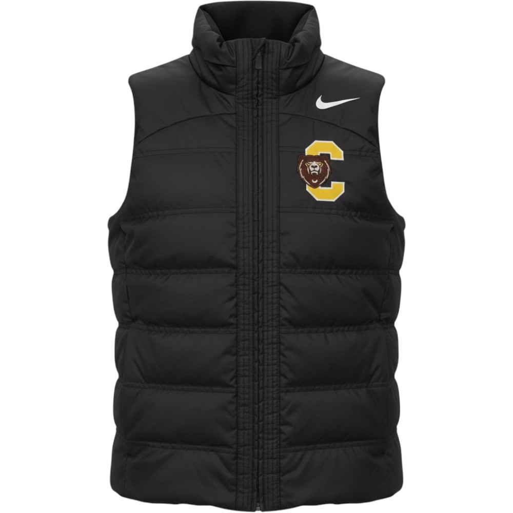 Nike California Golden Bears Puffer Vest Women's Medium Black Berkeley Full Zip